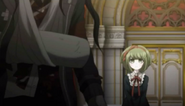 Monaca watching her brother and Toko fight.