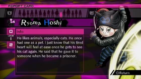 Ryoma Hoshi Report Card Page 1 (For Kaede)