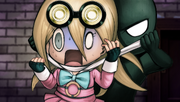 Danganronpa V3 CG - Alter Ego Gonta Gokuhara strangling Miu Iruma in the Neo World Program