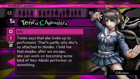 Free Time Events/Tenko Chabashira | Danganronpa Wiki | Fandom