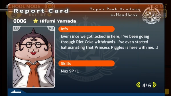 Hifumi Yamada Report Card Page 4