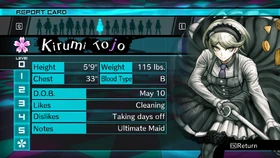 Kirumi Tojo Report Card Page 0 (For Shuichi)