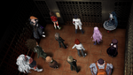 Students in the elevator to the Class Trial room (Chapter 1)