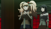 Despair Arc Episode 11 - Junko keeping Makoto alive.png