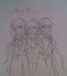 Danganronpa Another Episode sketch of Komaru, Toko, and Jack[10]