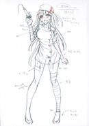 Danganronpa 3 - Character Profiles - Mikan Tsumiki % 28Despair design sketches% 29