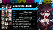 Menu Profile Genocide Jack