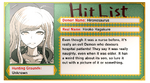 Hit List Entry (English)