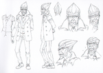 Danganronpa 3 - Character Profiles - Kazuo Tengan (Despair Sketches)