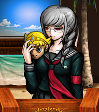 Danganronpa 2 CG - Peko Pekoyama unmasking herself