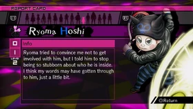 Ryoma Hoshi Report Card Page 2 (For Kaede)