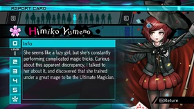 Himiko Yumeno Report Card Page 1 (For Shuichi)
