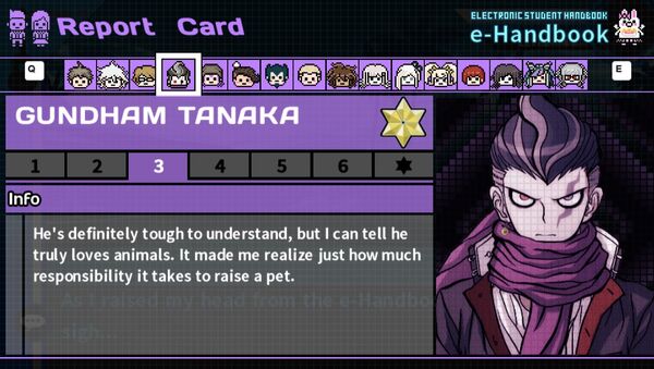 Gundham Tanaka's Report Card Page 3