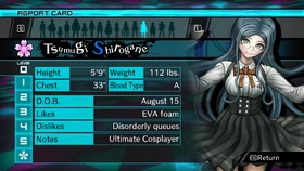 Tsumugi Shirogane Report Card Page 0 (For Shuichi)