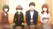 Makoto with his family in a flashback