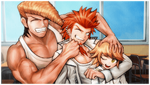 Group photo of Mondo, Leon, and Chihiro
