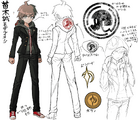 Makoto Naegi design sketches