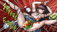 Danganronpa 2 CG - Mikan Tsumuki clumsily tripping and falling (2)