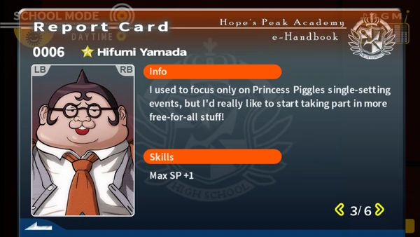 Hifumi Yamada Report Card Page 3