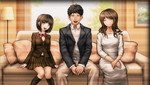 Danganronpa 1 CG - The Naegi family in Makoto's motive video