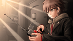 Makoto pressing the escape button