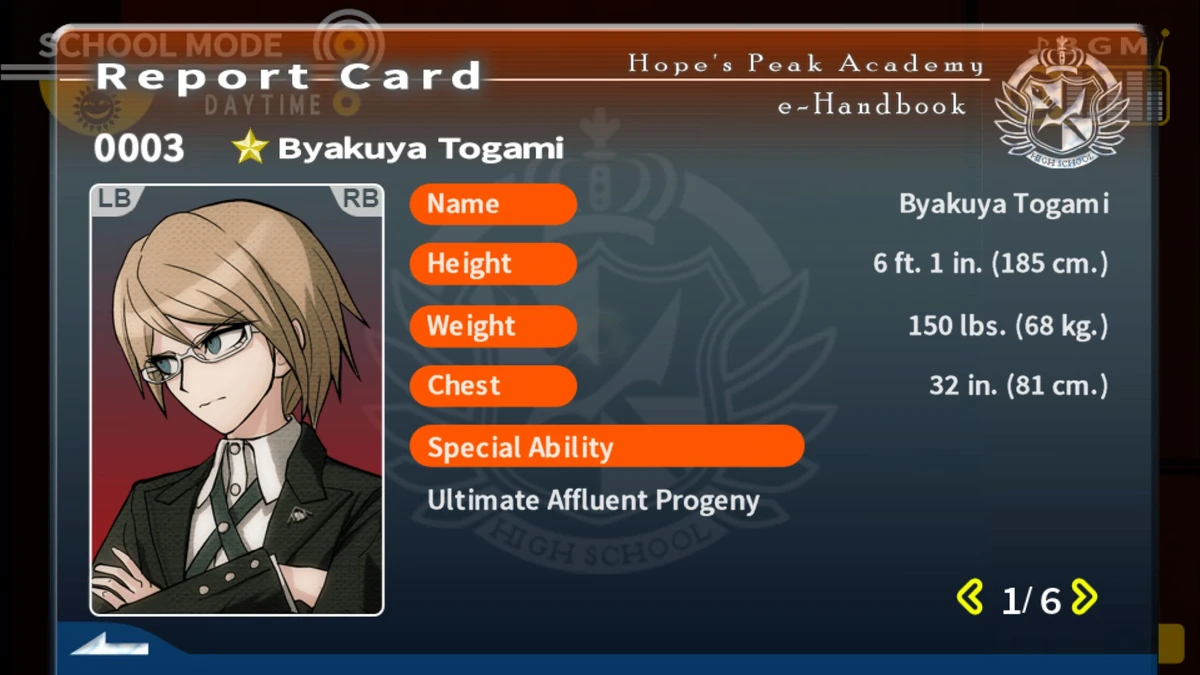 Free Time Events/Byakuya Togami | Danganronpa Wiki | Fandom