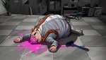 Danganronpa 1 CG - Hifumi Yamada fake body discovery