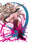 Junko Enoshima stomping a corpse.