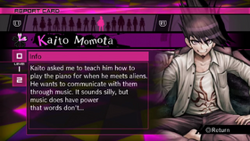 Kaito Momota Report Card Page 1 (For Kaede)