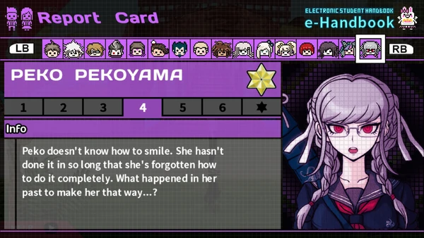Peko Pekoyama Report Card Page 4