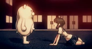 A wild Monokuma appeard.png (296 KB) Komaru encounters a Monokuma unit.