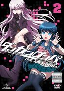 Sayaka y Kyoko en la portada del DVD de Danganronpa: The Animation, Volumen 2