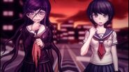 Komaru and Toko witness Yuta's attempted escape.