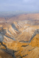 Aerial view of the Judean Desert (near Masada), Israel 03