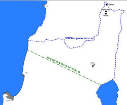 Israel's northern border by the Sykes-Picot Agreement