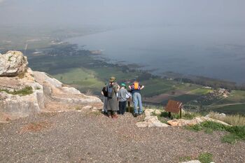 Kineret lake from Arbel