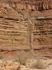 Dike Geological Phenomena In Makhtesh Ramon Israel