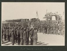 First train to arrive in Beersheba, 1917