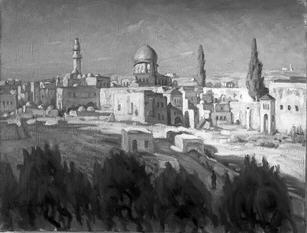 ירושלים - ירושלים רפרודיקציה מציורו של נימן.-JNF043808