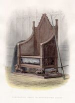 Coronation Chair and Stone of Scone Anonymous Engraver Published in A History of England