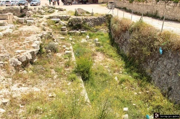 כאן נמצאו שרידי שער העיר הישראלית - ליד מגרש החנייה