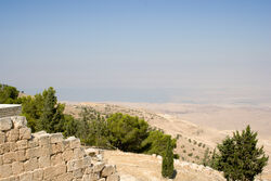 Dead Sea from Mt Nebo