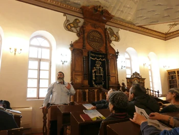 שיעור במסגרת טיול "בעקבות מס המושבות" מטעם "בית הרב (קוק) בירושלים