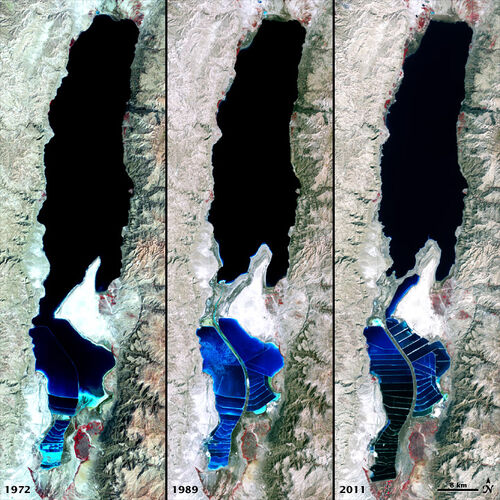 The Dead Sea 1972-2011 - NASA Earth Observatory