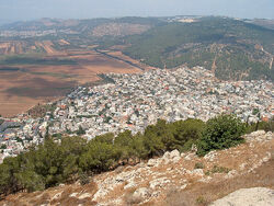 View of duburiyya from mt tabor