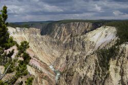 Grand Canyon of the Yellowstone downstream from Upper Fall-1200px