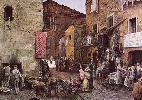 Via Rua in Ghetto, Rome 1880 Ettore Roesler Franz