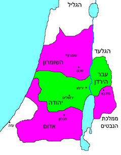 מצב ב-134 לפה"ס מקרא: סגול - שטחים שנכבשו על ידי יוחנן הורקנוס