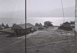 THE WORKER'S CAMP AT THE SODOM POTASH FACTORY IN THE DEAD SEA