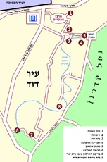 מפת עיר דוד, המקור:ויקישיתוף, תרשים:תמר הירדני